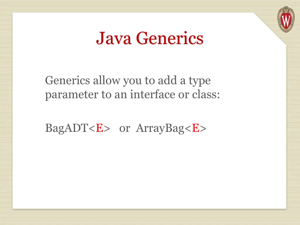 java generics