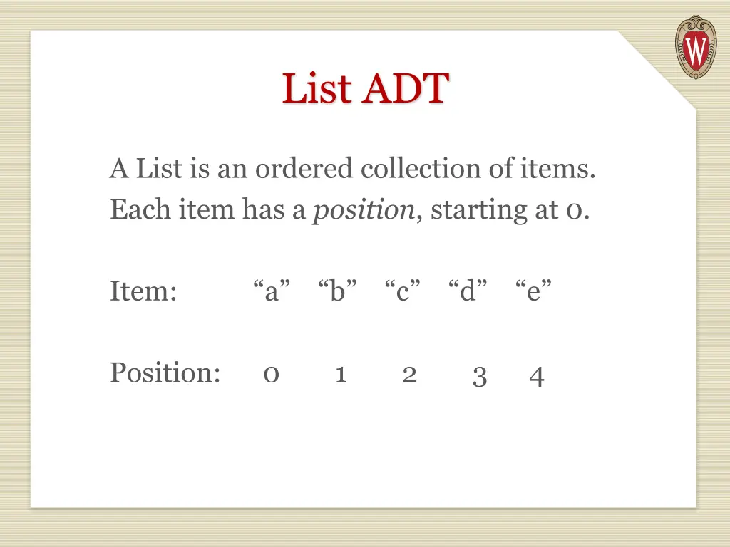 list adt