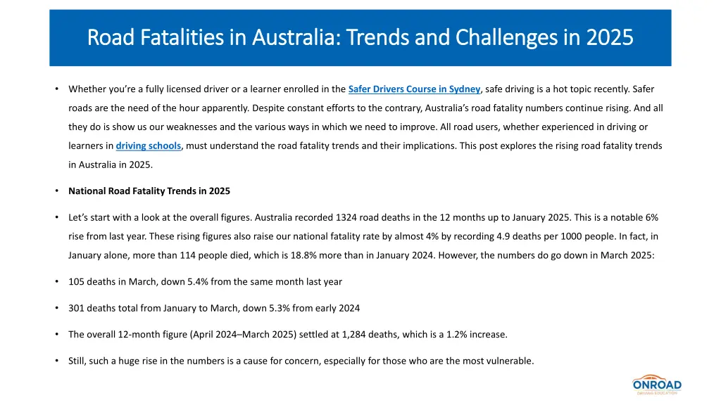 road fatalities in australia trends 1