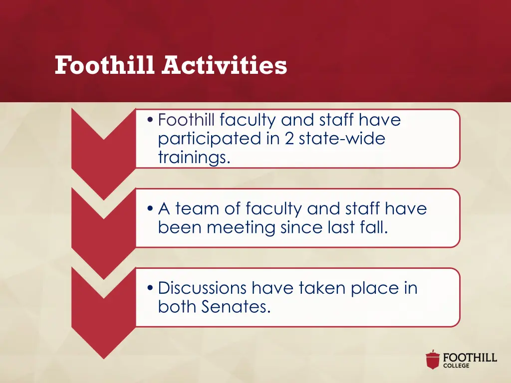 foothill activities