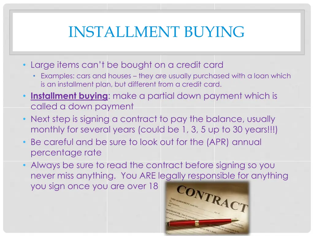 installment buying