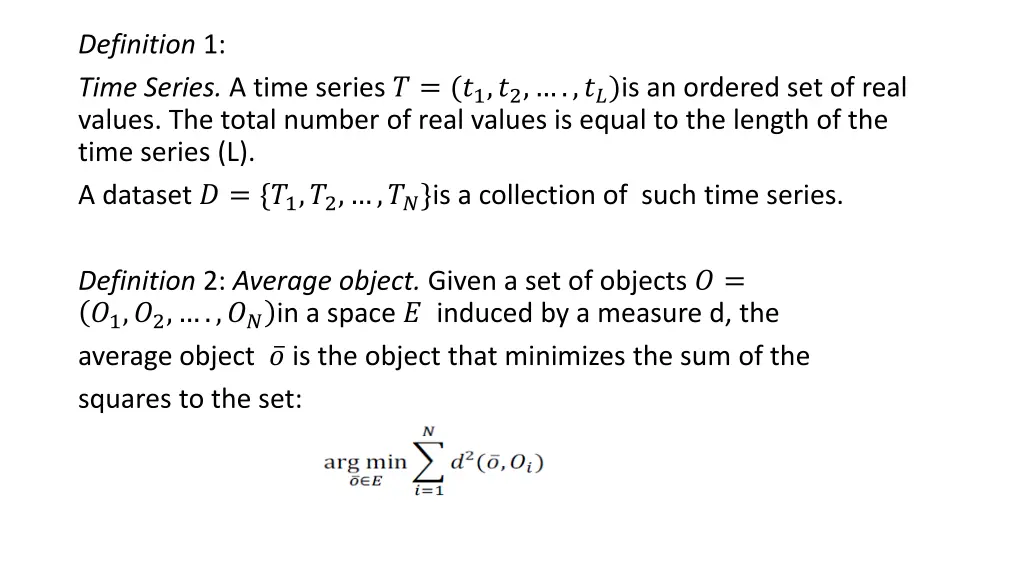 definition 1 time series a time series
