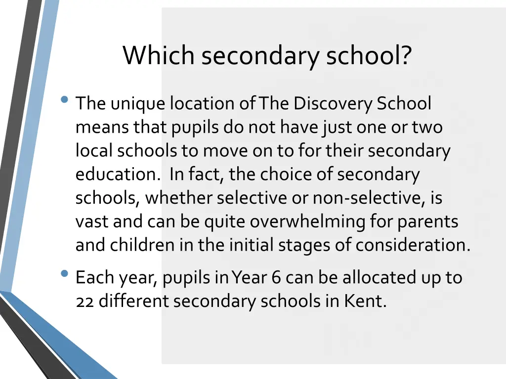 which secondary school the unique location