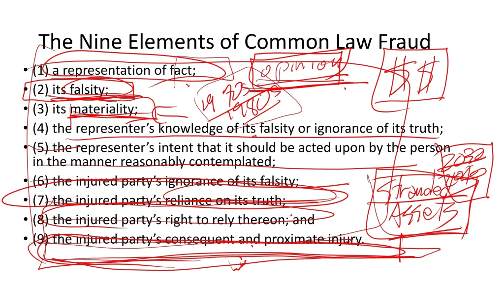 the nine elements of common law fraud