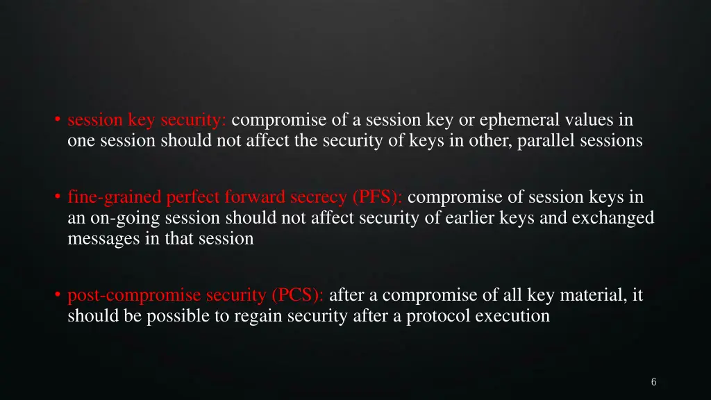 session key security compromise of a session