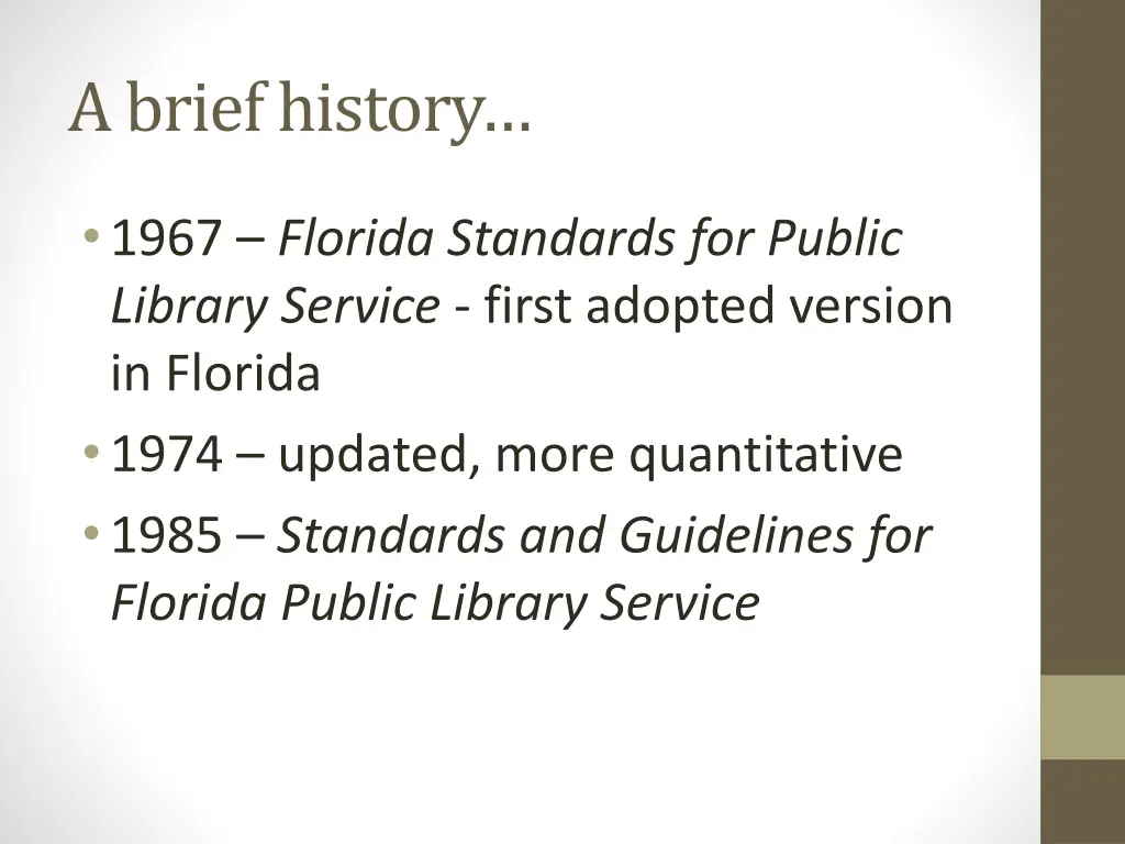 a brief history