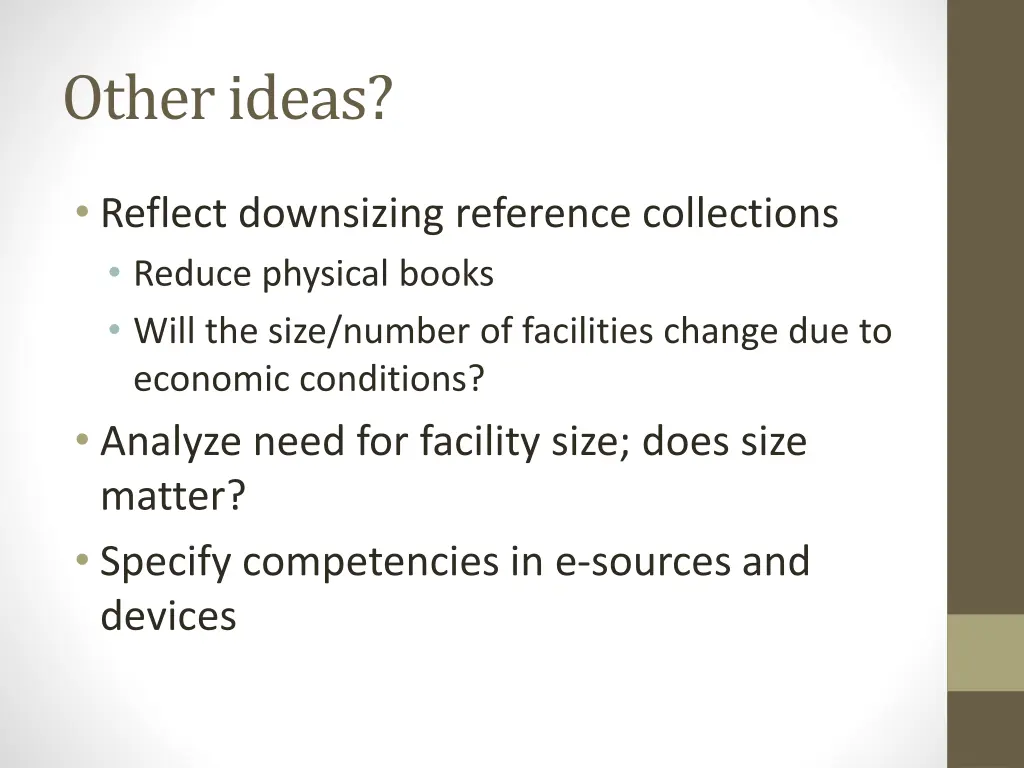 other ideas