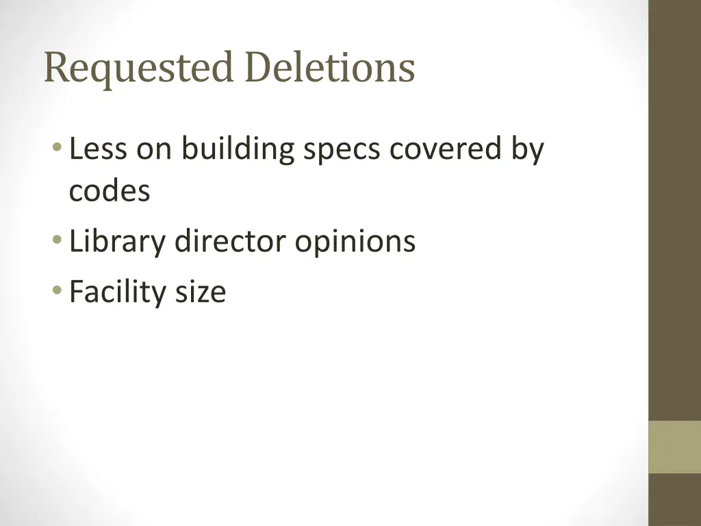 requested deletions