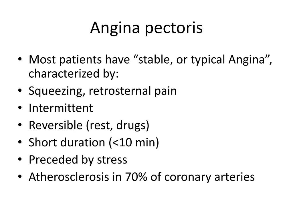 angina pectoris