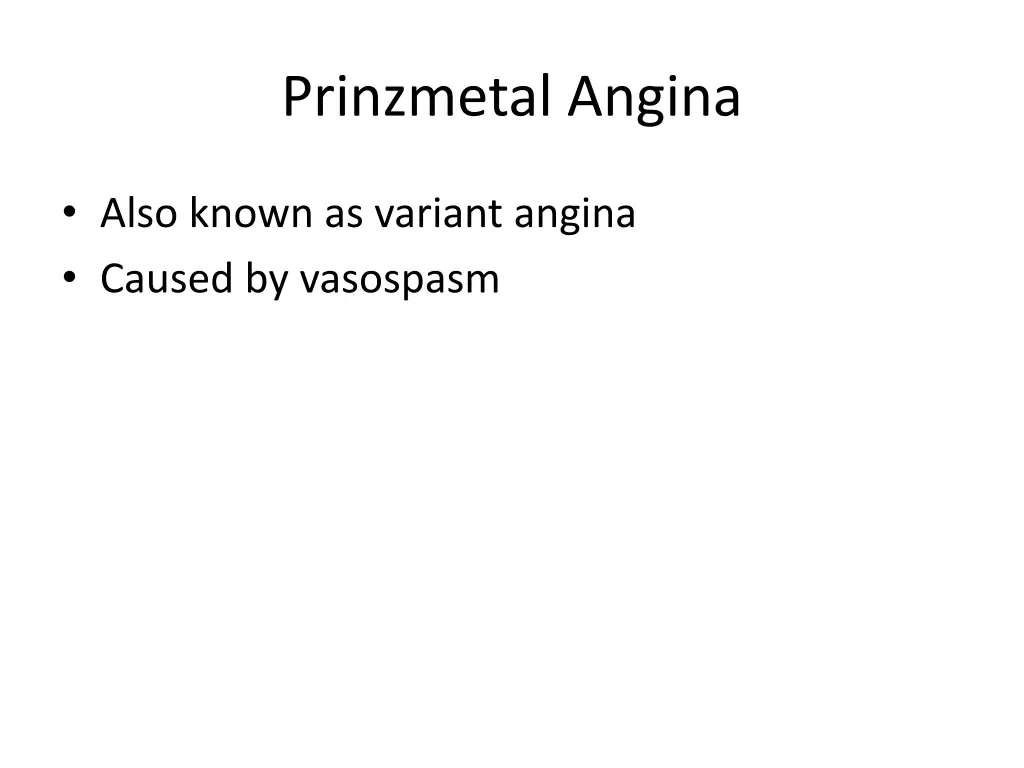 prinzmetal angina