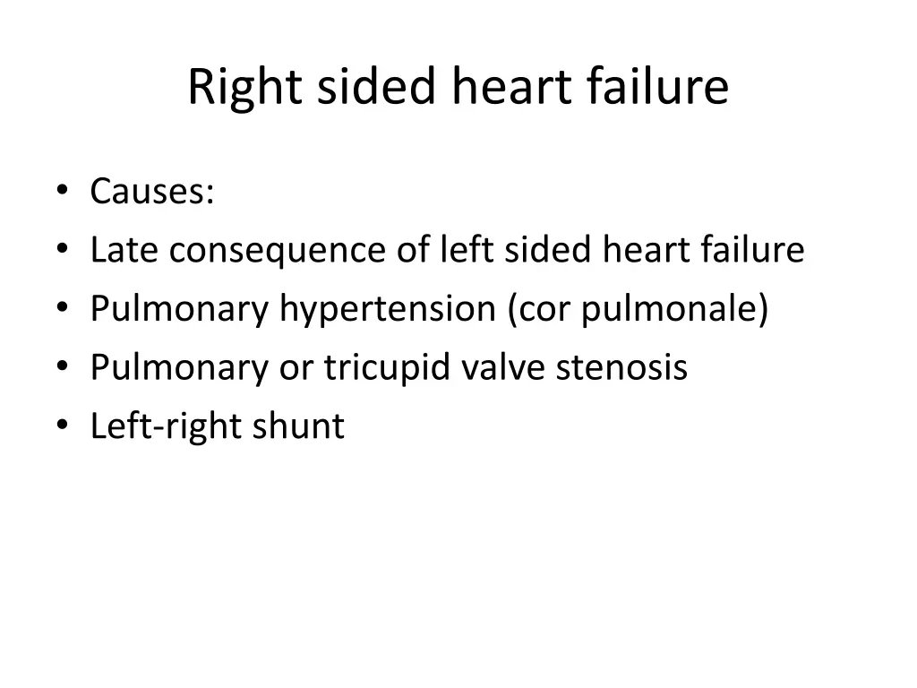 right sided heart failure