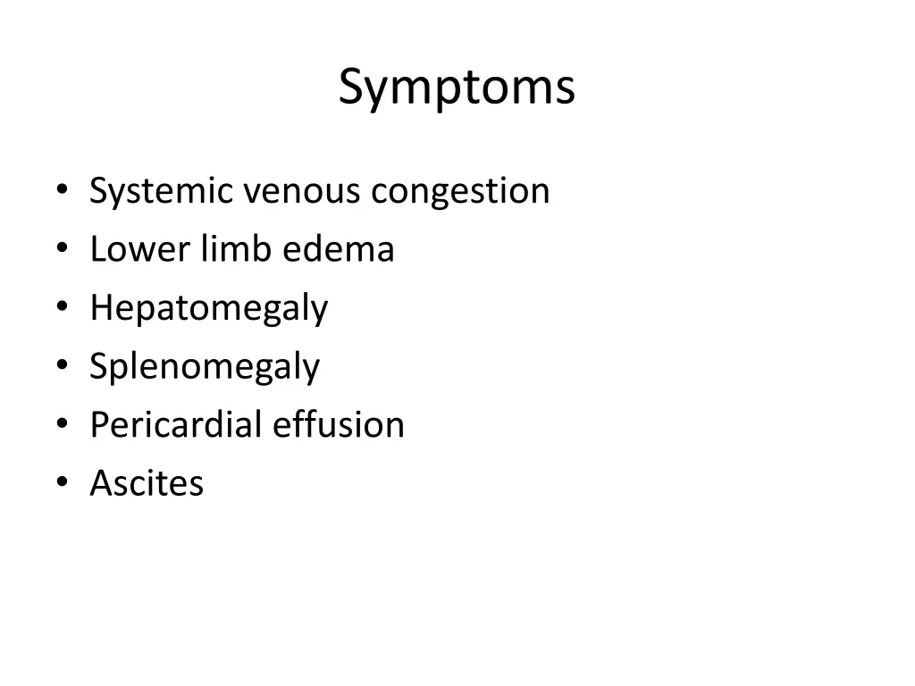 symptoms
