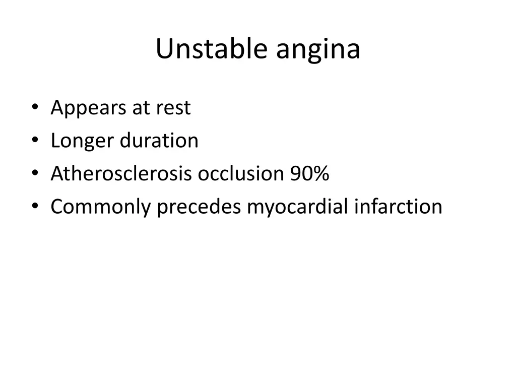 unstable angina
