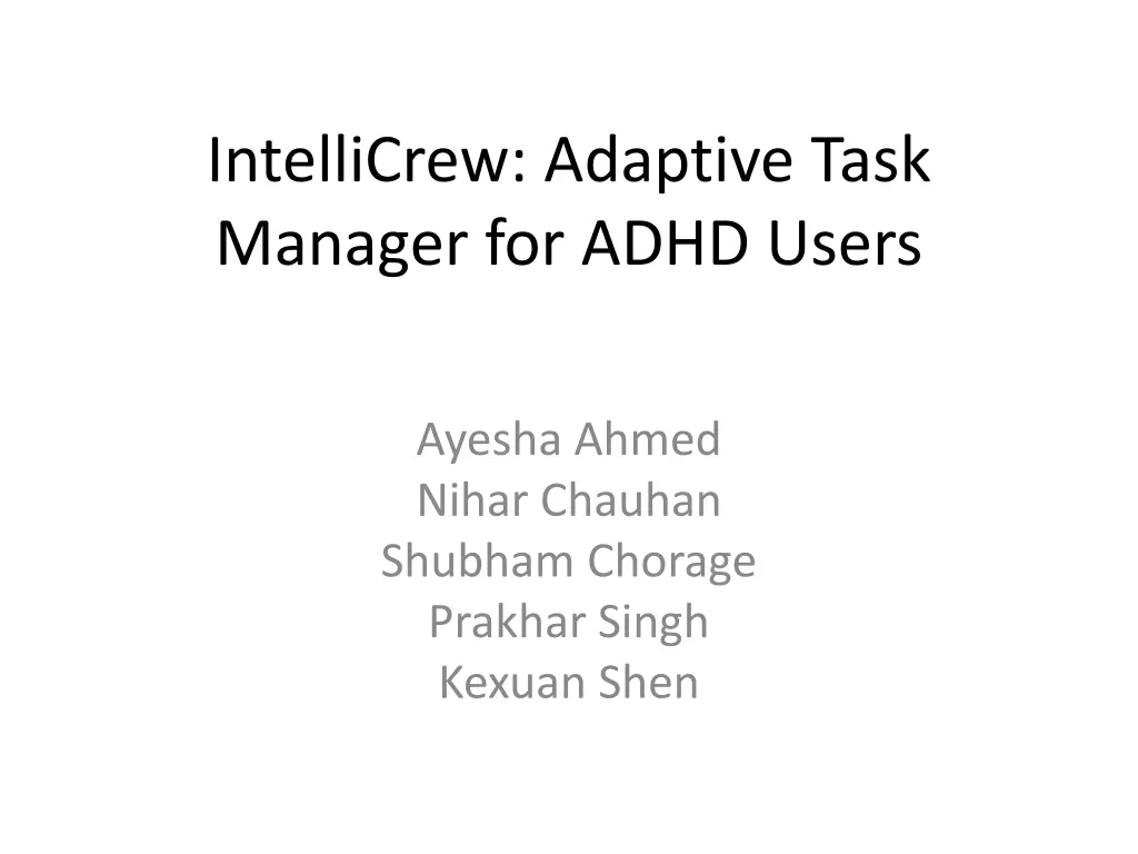 intellicrew adaptive task manager for adhd users