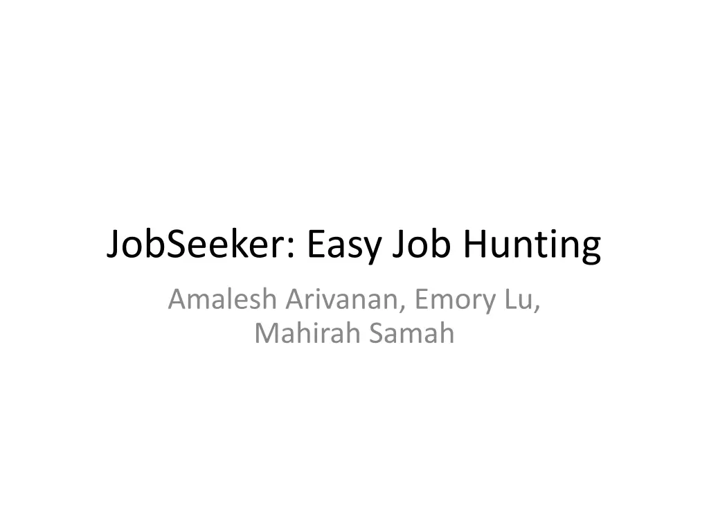 jobseeker easy job hunting