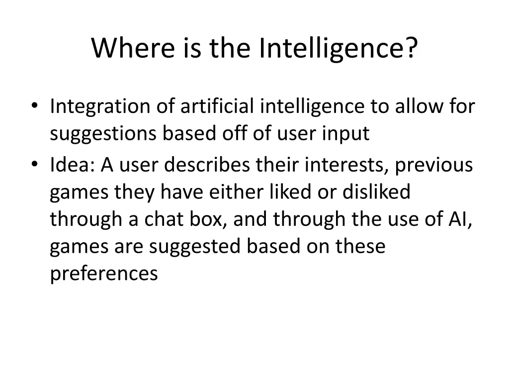 where is the intelligence 1