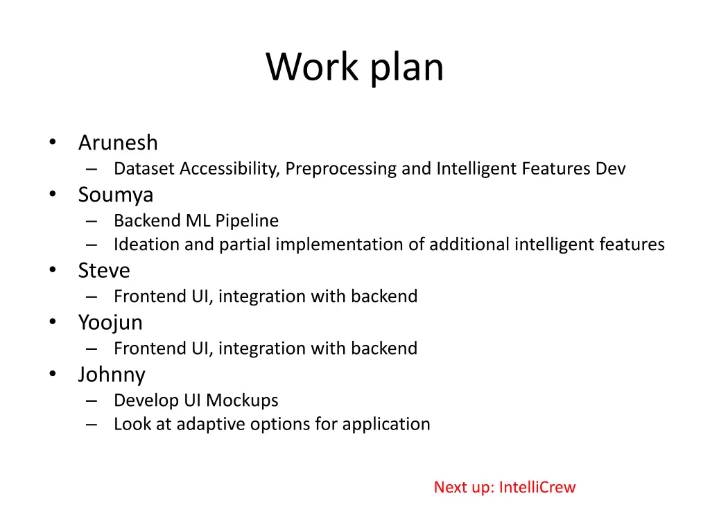 work plan 2