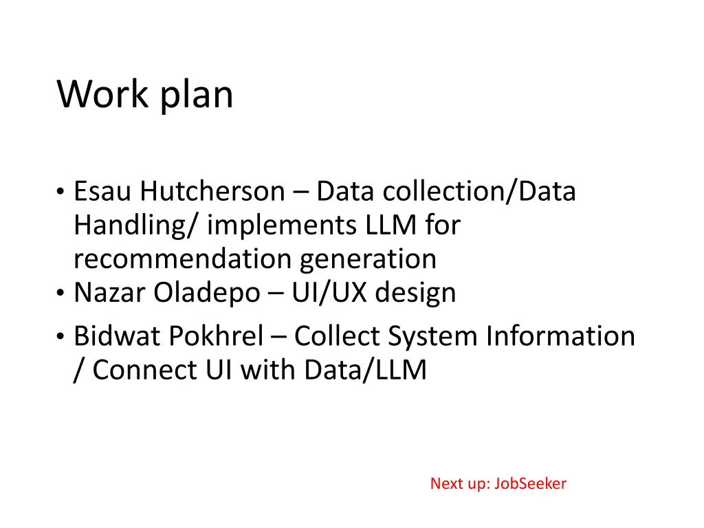 work plan 5