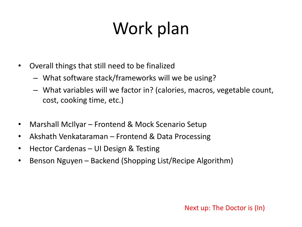 work plan 8