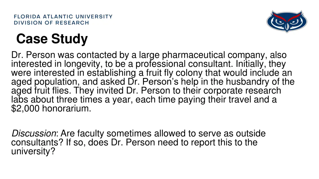 case study dr person was contacted by a large