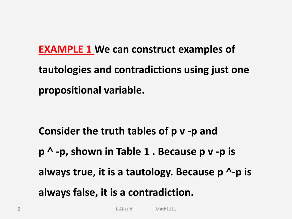 example 1 we can construct examples of