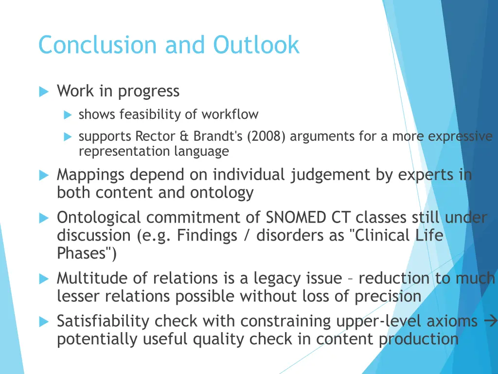 conclusion and outlook