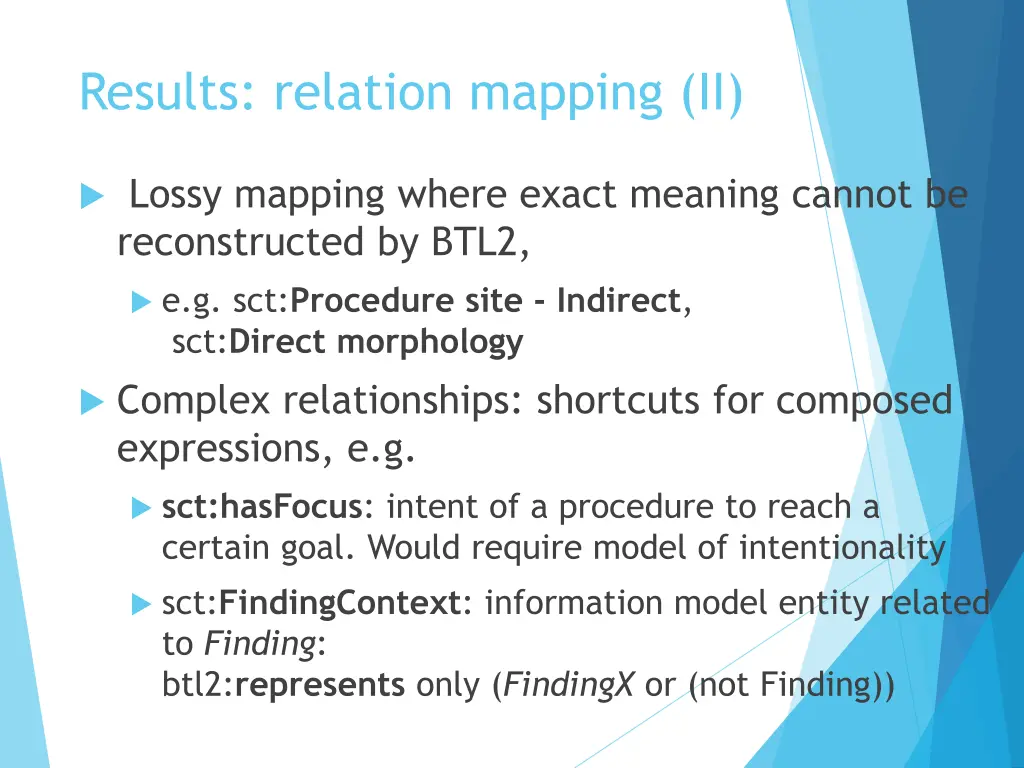 results relation mapping ii