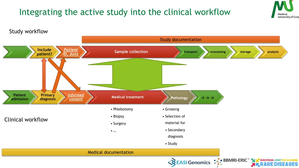 integrating the active study into the clinical