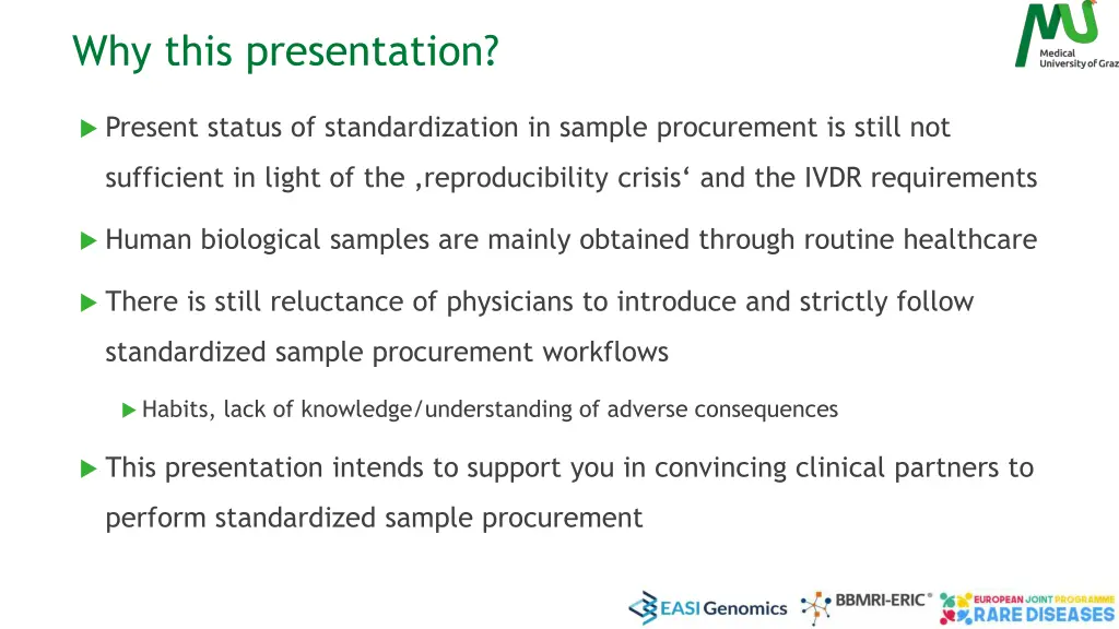 why this presentation