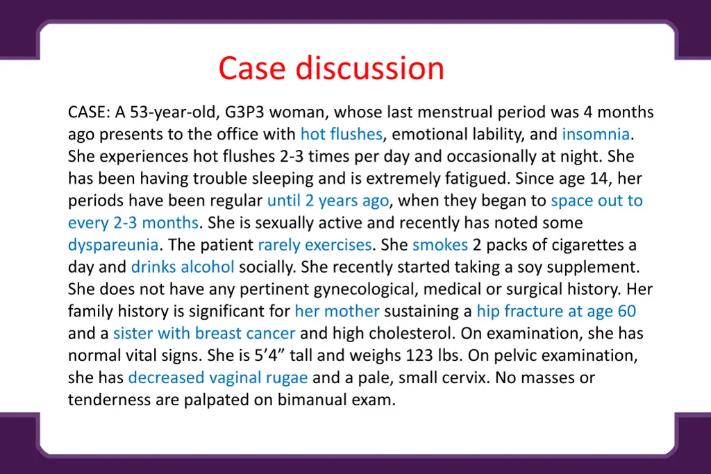 case discussion