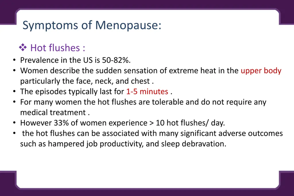 symptoms of menopause