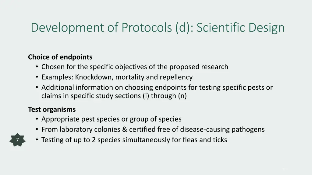 development of protocols d scientific design 2