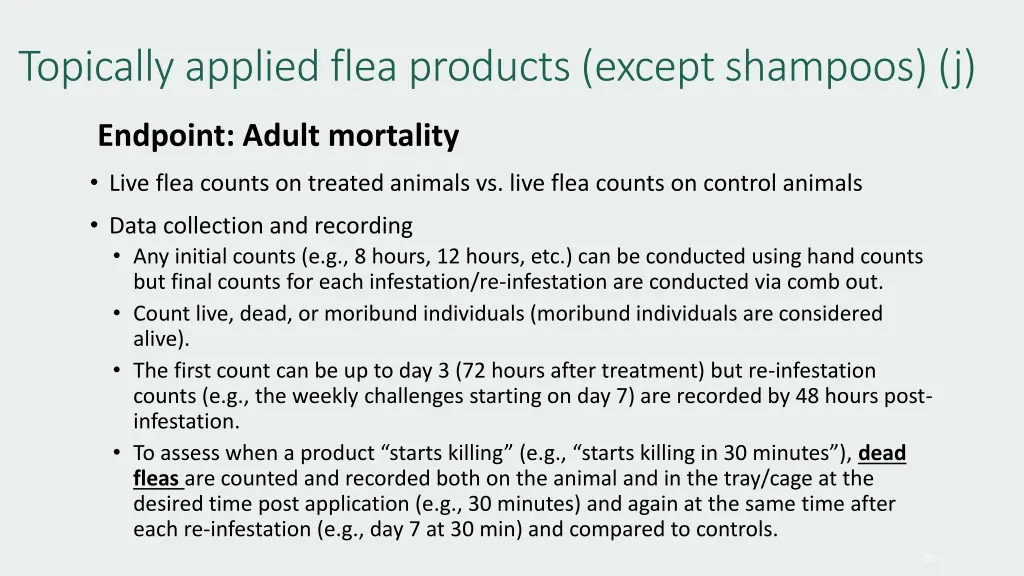 topically applied flea products except shampoos j 2