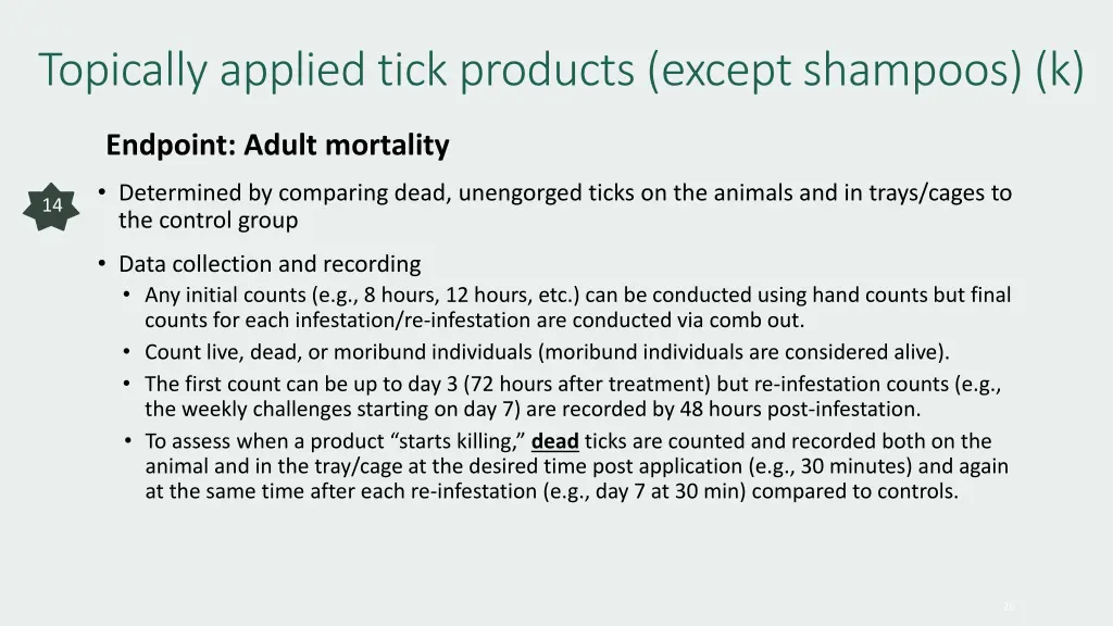 topically applied tick products except shampoos k 2