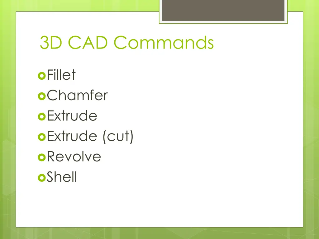 3d cad commands