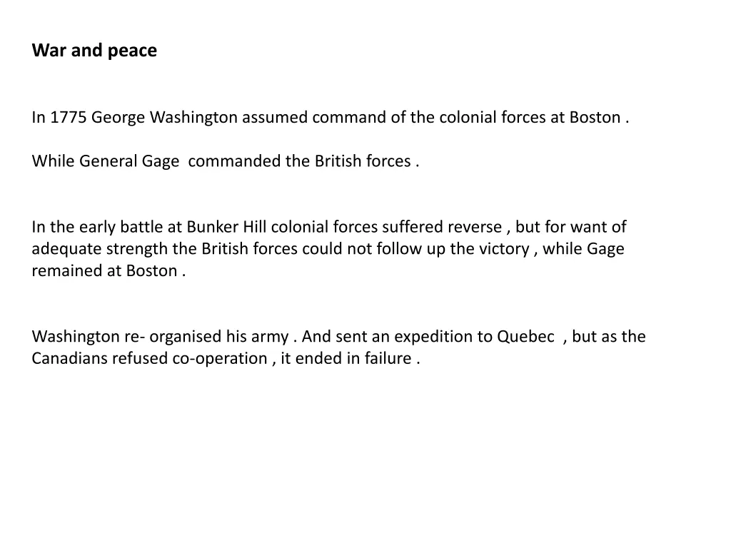 war and peace