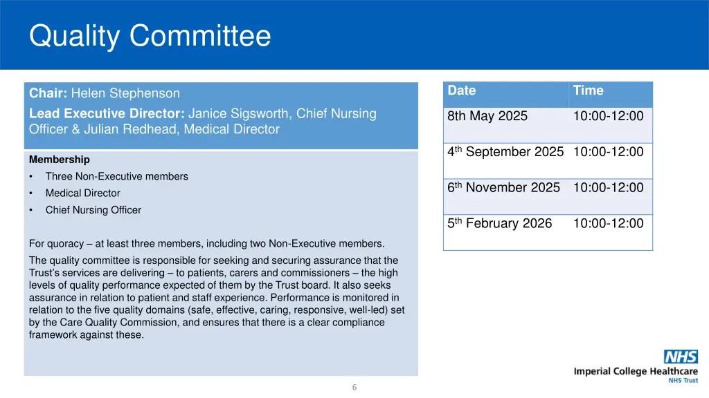quality committee