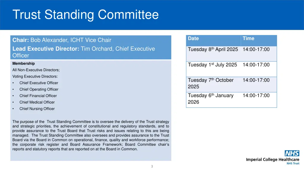 trust standing committee