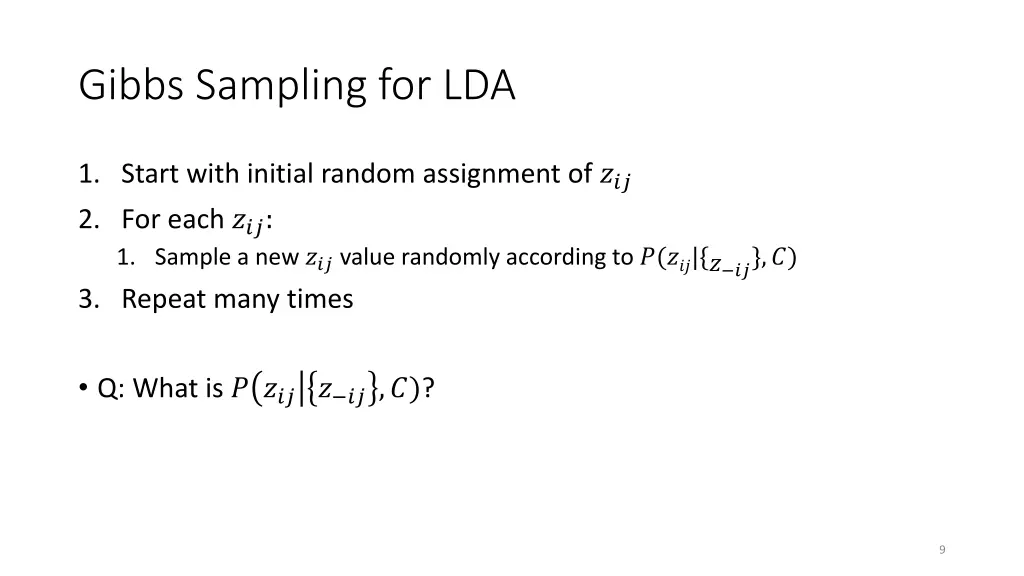 gibbs sampling for lda