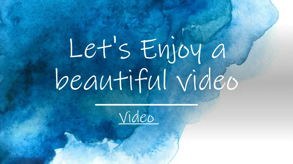let s enjoy a beautiful video video