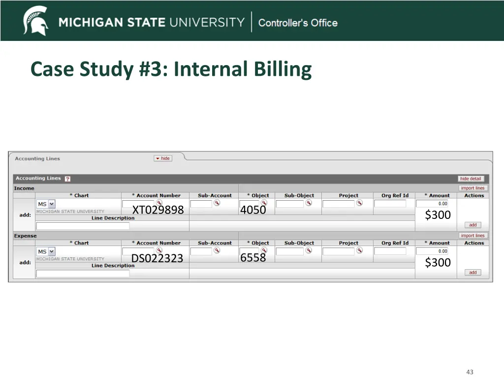 case study 3 internal billing