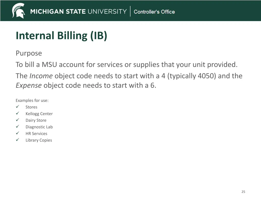 internal billing ib