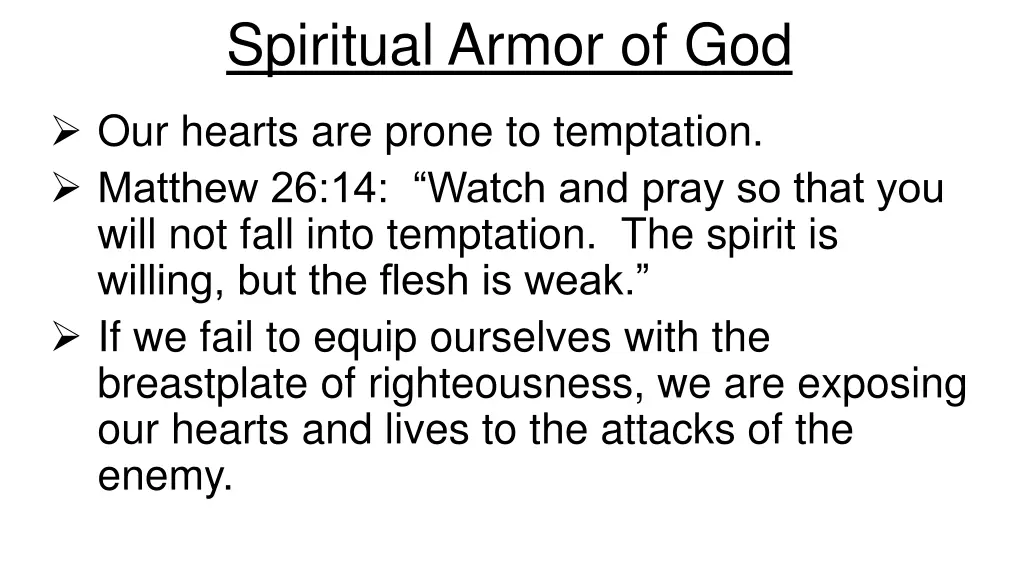 spiritual armor of god
