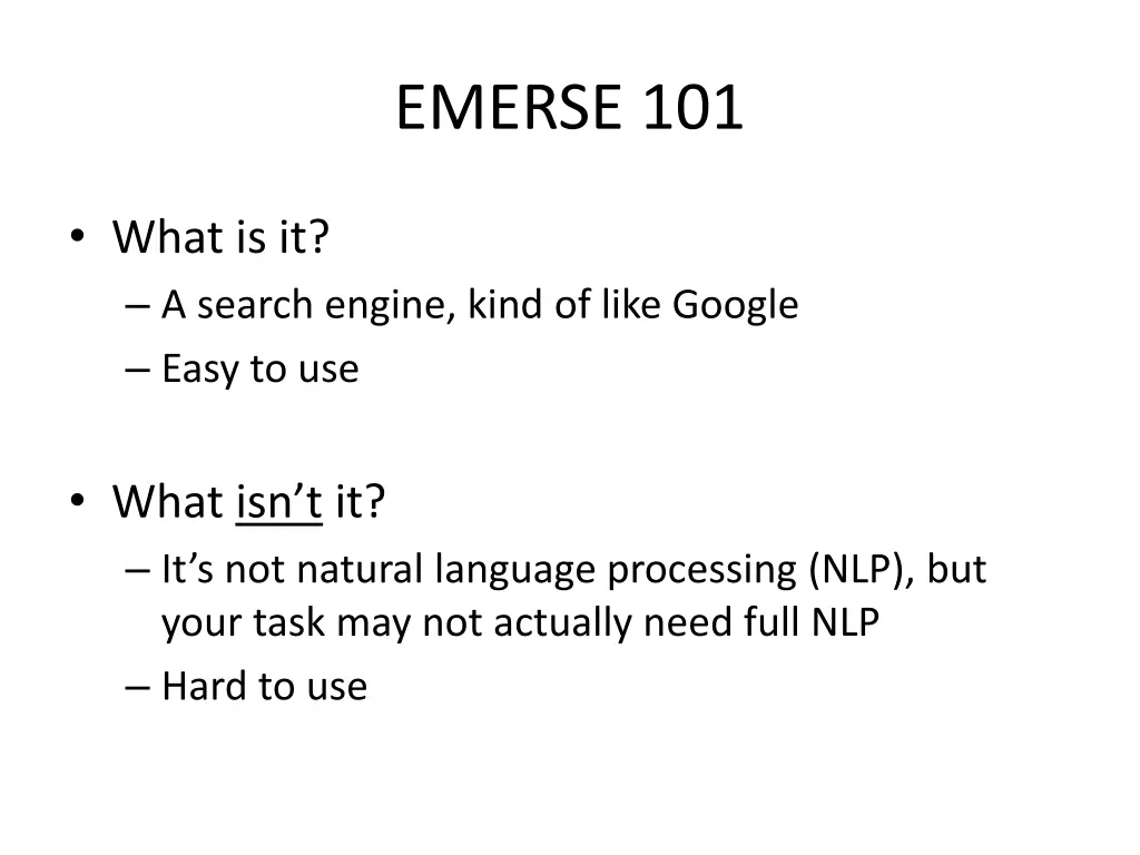 emerse 101 1