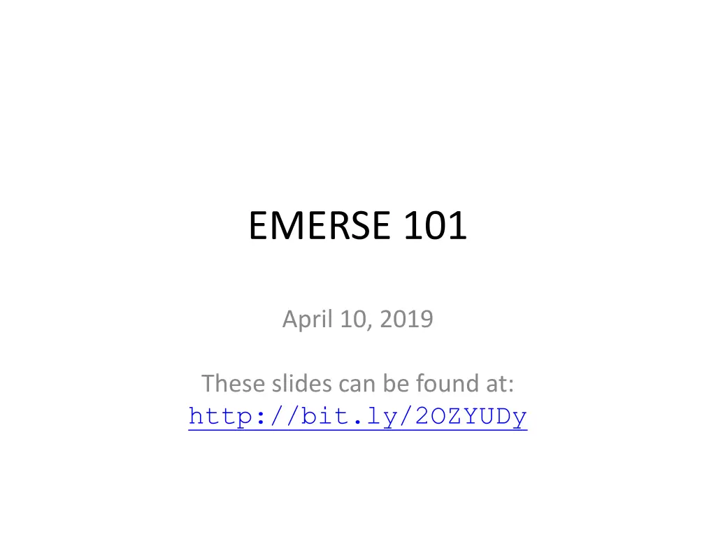 emerse 101
