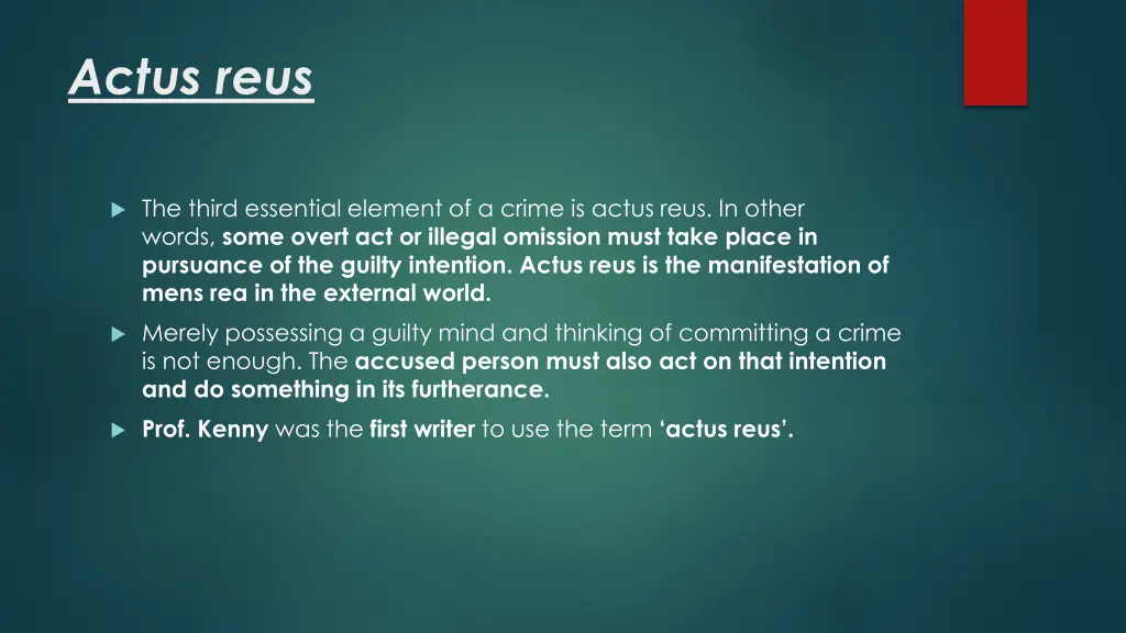 actus reus