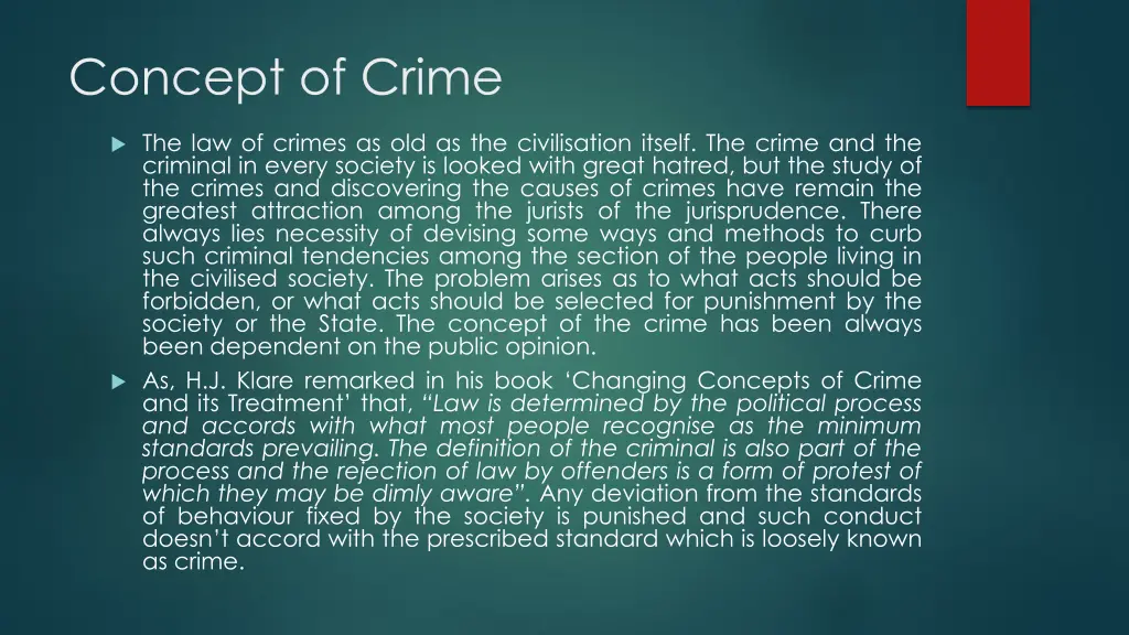 concept of crime