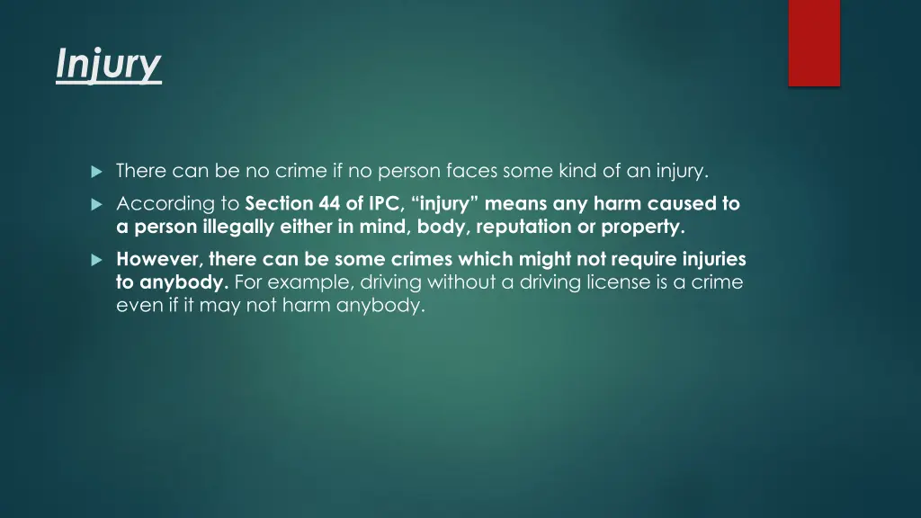 injury