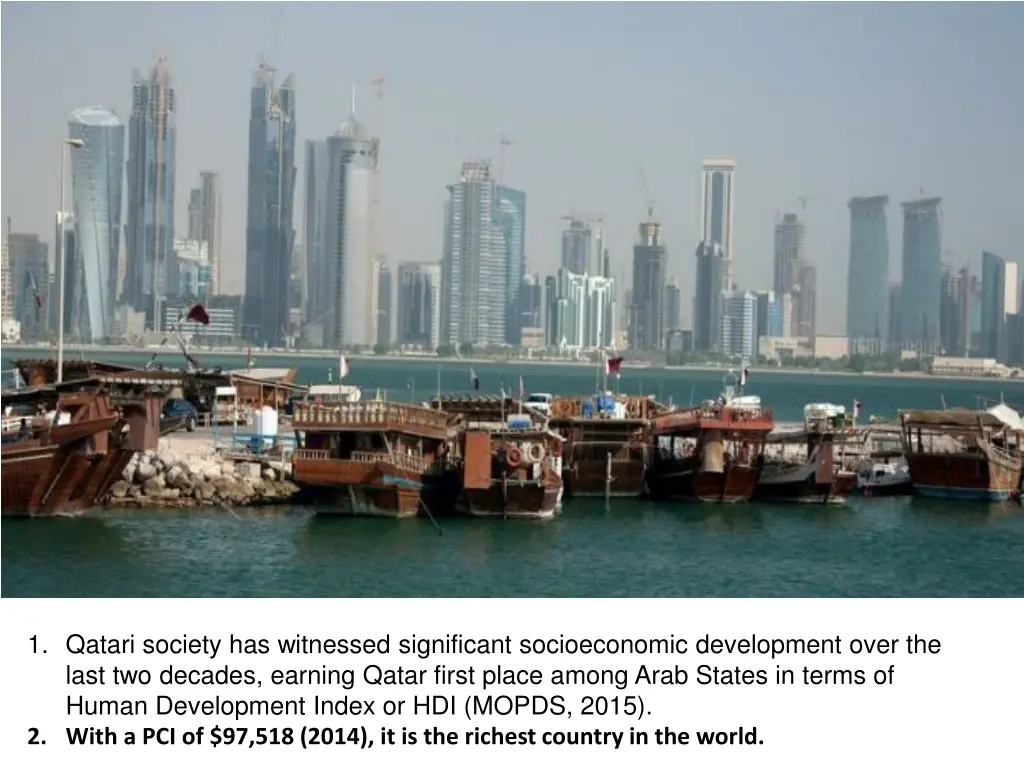 1 qatari society has witnessed significant
