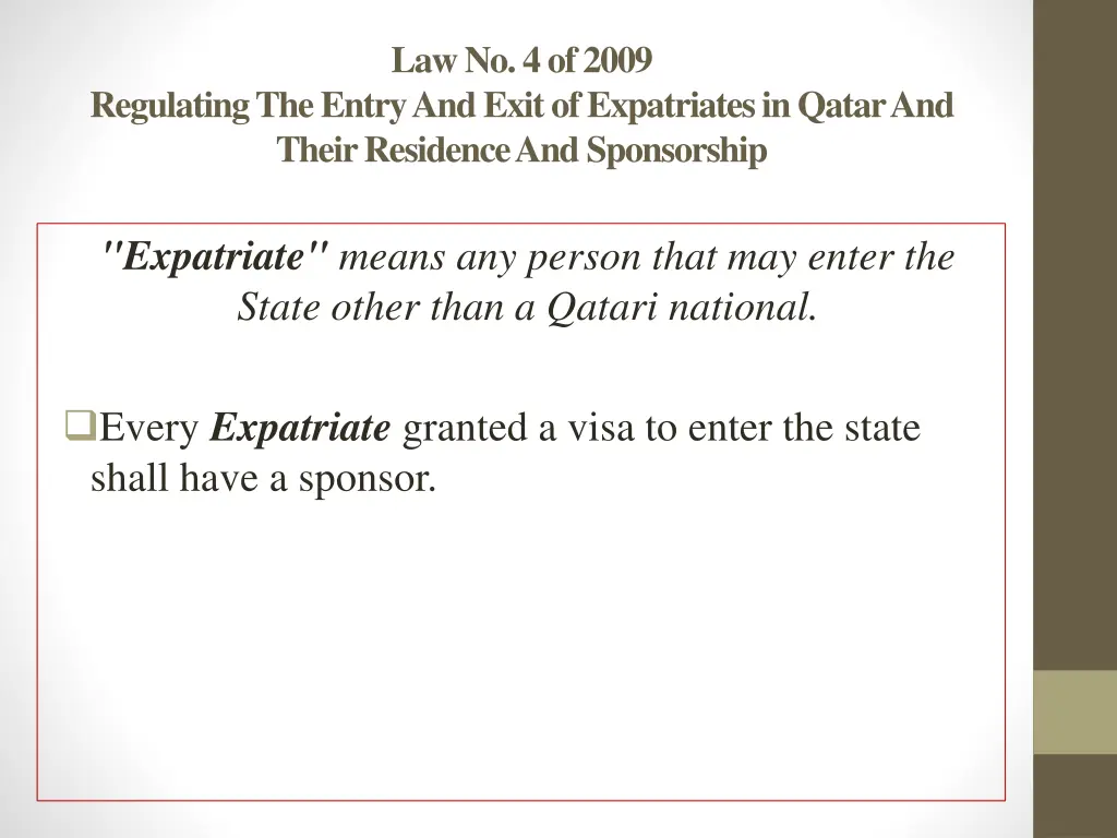 law no 4 of 2009
